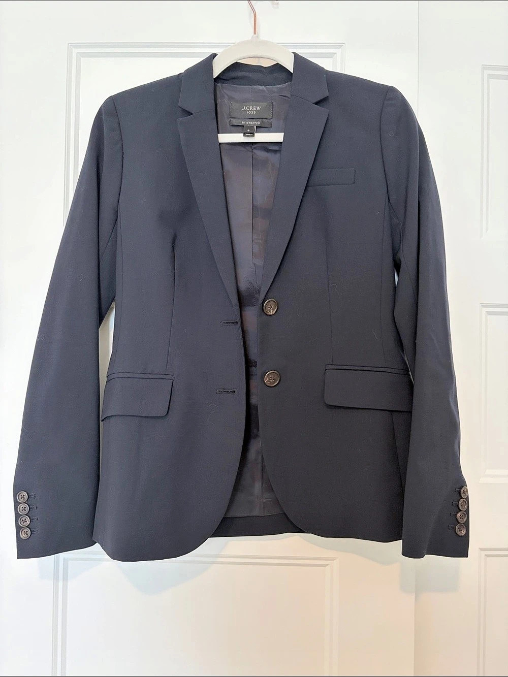 J.Crew 1035 Bi-Stretch Blazer Stretch Blazer in Blue Size 0